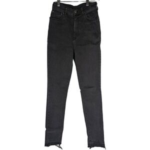 SER O YA Maya High Rise Skinny Jeans Dark Wash Distressed Made in‎ Italy 26